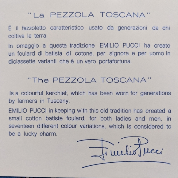 Pucci La Pezzola Toscana Kerchief - Picture 3 of 3